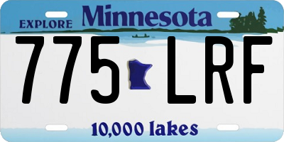 MN license plate 775LRF