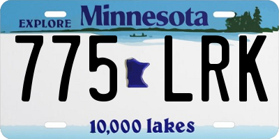 MN license plate 775LRK