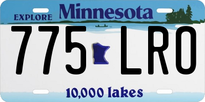 MN license plate 775LRO
