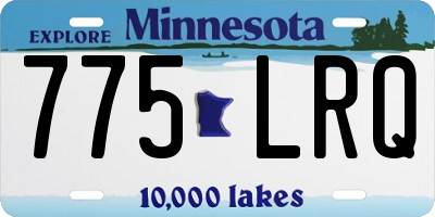 MN license plate 775LRQ