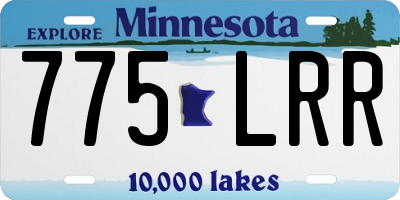 MN license plate 775LRR