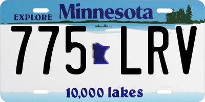 MN license plate 775LRV