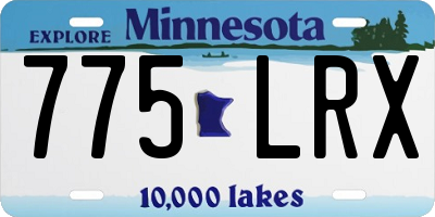 MN license plate 775LRX