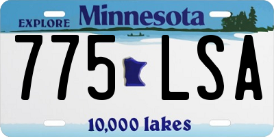 MN license plate 775LSA