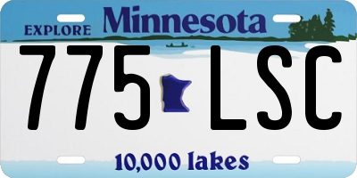 MN license plate 775LSC