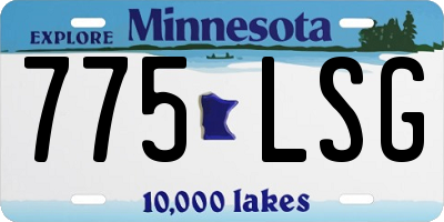 MN license plate 775LSG