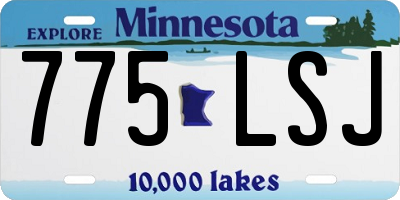 MN license plate 775LSJ