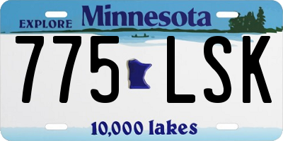 MN license plate 775LSK