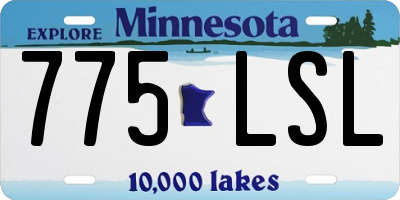 MN license plate 775LSL