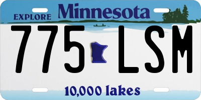 MN license plate 775LSM