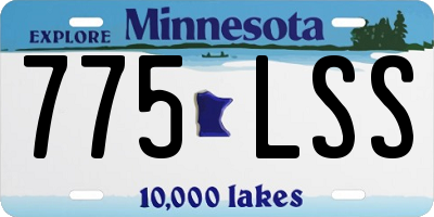 MN license plate 775LSS