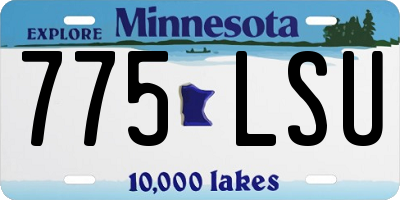 MN license plate 775LSU