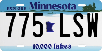MN license plate 775LSW