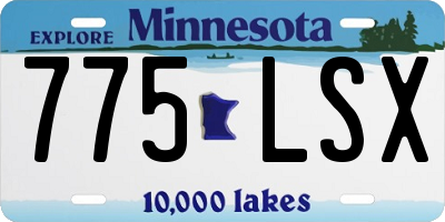 MN license plate 775LSX