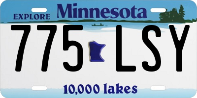 MN license plate 775LSY