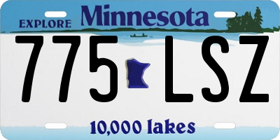 MN license plate 775LSZ