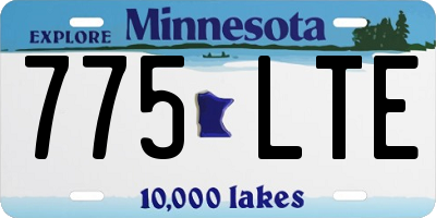 MN license plate 775LTE