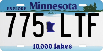 MN license plate 775LTF