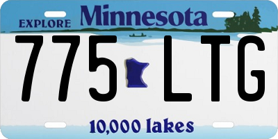 MN license plate 775LTG