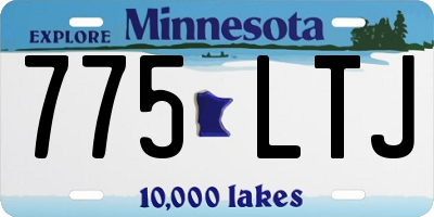 MN license plate 775LTJ