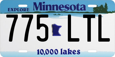 MN license plate 775LTL