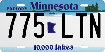 MN license plate 775LTN