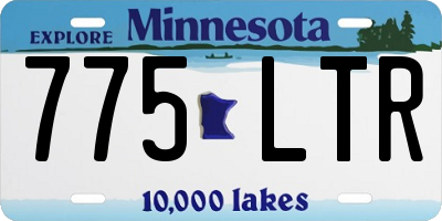 MN license plate 775LTR