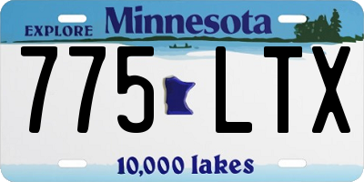 MN license plate 775LTX