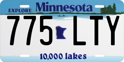 MN license plate 775LTY