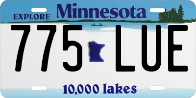 MN license plate 775LUE