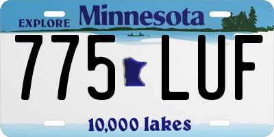 MN license plate 775LUF