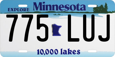 MN license plate 775LUJ