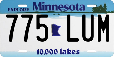 MN license plate 775LUM