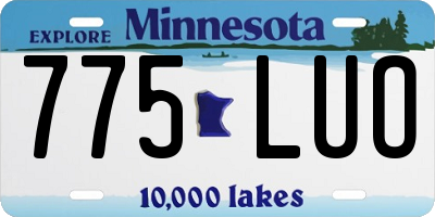 MN license plate 775LUO