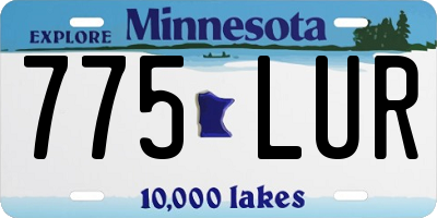 MN license plate 775LUR