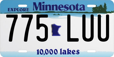 MN license plate 775LUU