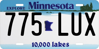MN license plate 775LUX