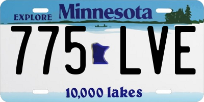 MN license plate 775LVE