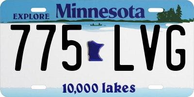 MN license plate 775LVG