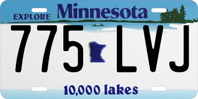 MN license plate 775LVJ
