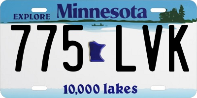 MN license plate 775LVK