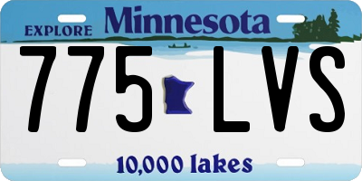 MN license plate 775LVS