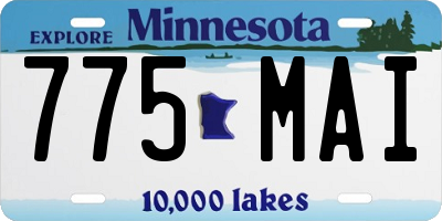 MN license plate 775MAI