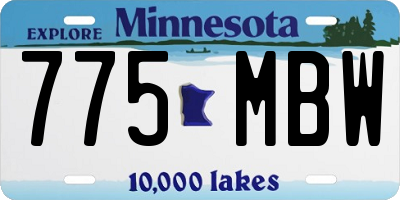 MN license plate 775MBW