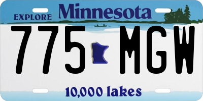 MN license plate 775MGW