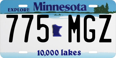MN license plate 775MGZ