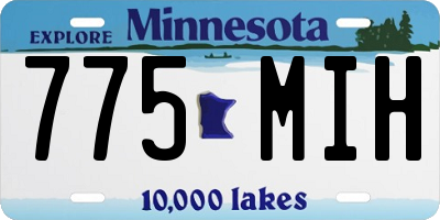 MN license plate 775MIH