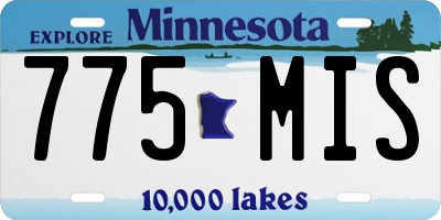 MN license plate 775MIS