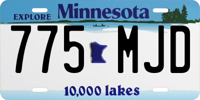 MN license plate 775MJD
