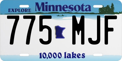 MN license plate 775MJF